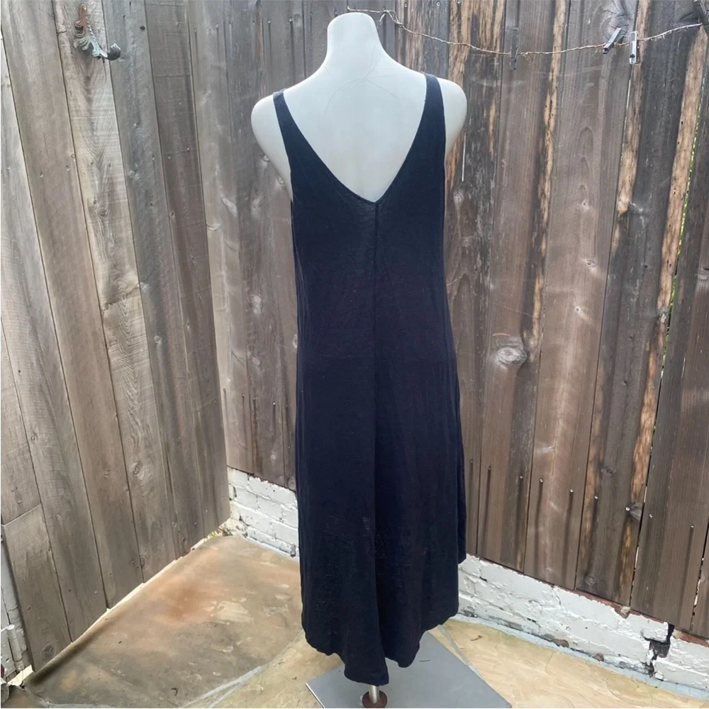 Moon & meadow linen blend Black Sleeveless Maxi Dress size large - Picture 4 of 7